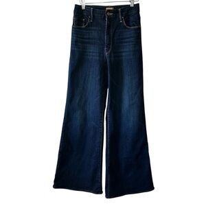 MOTHER Women's Dark Blue Off Limits The Roller Sneak Bell-Leg Jeans- Size 30